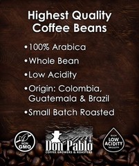 2LB Cafe Don Pablo Gourmet Coffee Signature Blend – Medium-Dark Roast Coffee…