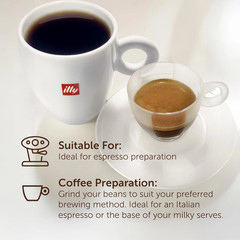 illy Intenso Bold Roast Coffee Beans Dark Roast 100% Arabica 250g / 8.82oz Tin