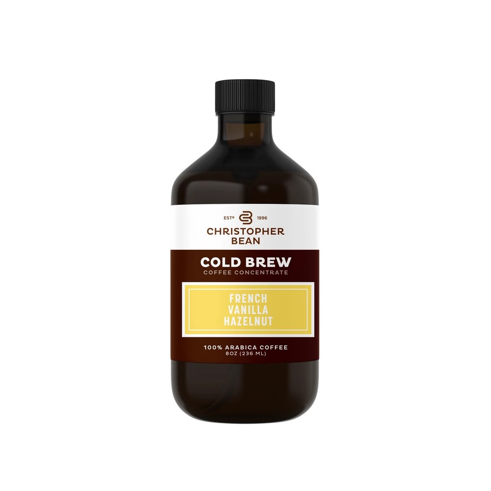 Christopher Bean French Vanilla Hazelnut Cold Brew Coffee Bottle