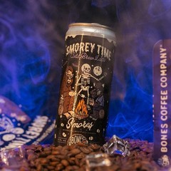 (Pack of 12) Bones Coffee Company Smorey Time Coffee Can 11 Fl Oz