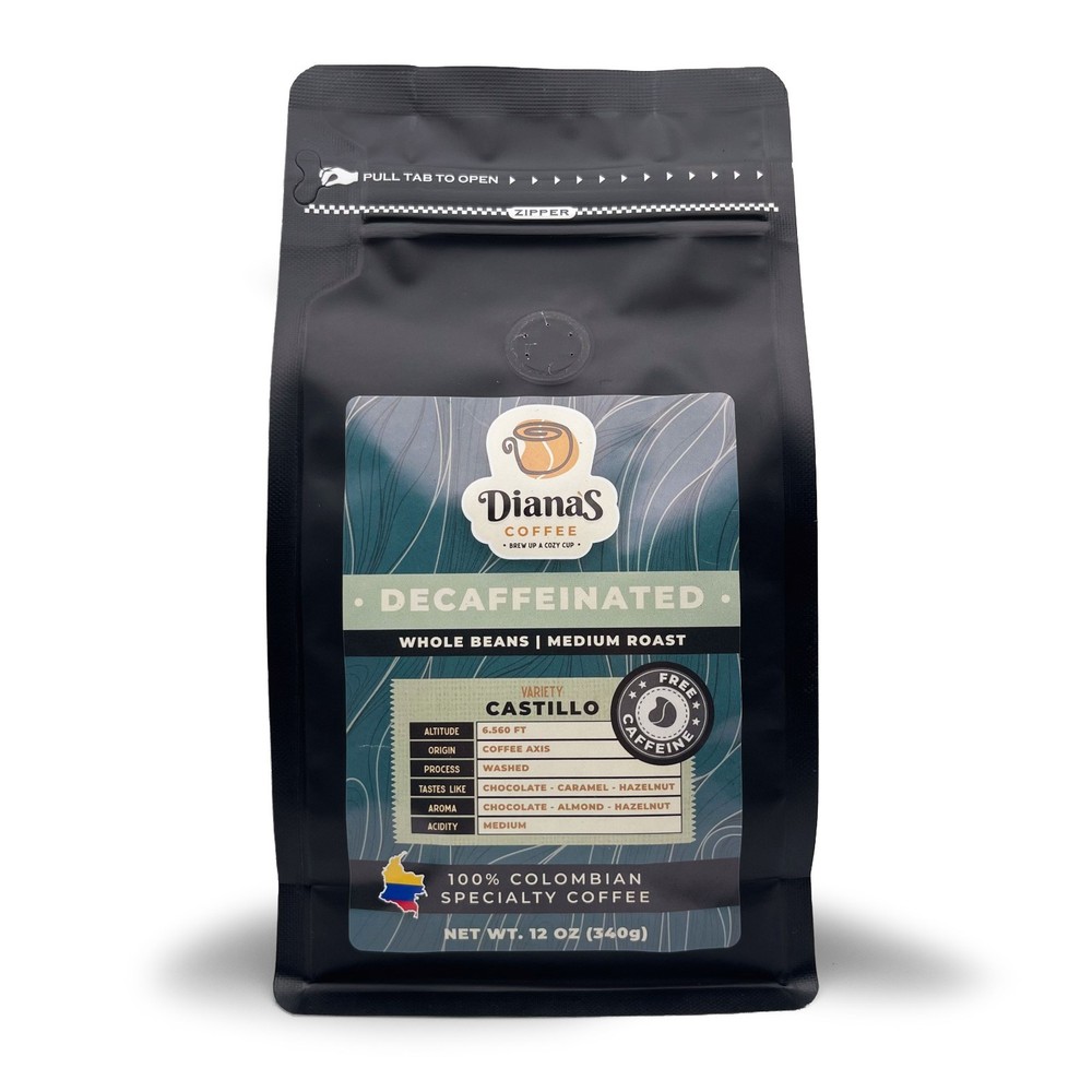 Diana’s Coffee | Original Specialty | Decaffeinated | Whole Bean | 12 oz (340g)
