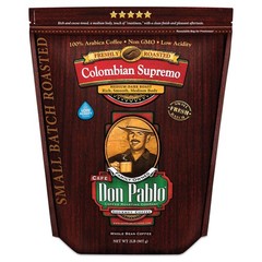 Don Pablo Colombian Supremo – Medium-Dark Roast – Whole 32 Ounce (Pack of 1)