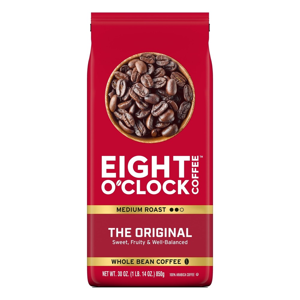 Eight O’Clock Coffee The Original, Medium Roast Whole Bean Coffee, Sweet, Fru…