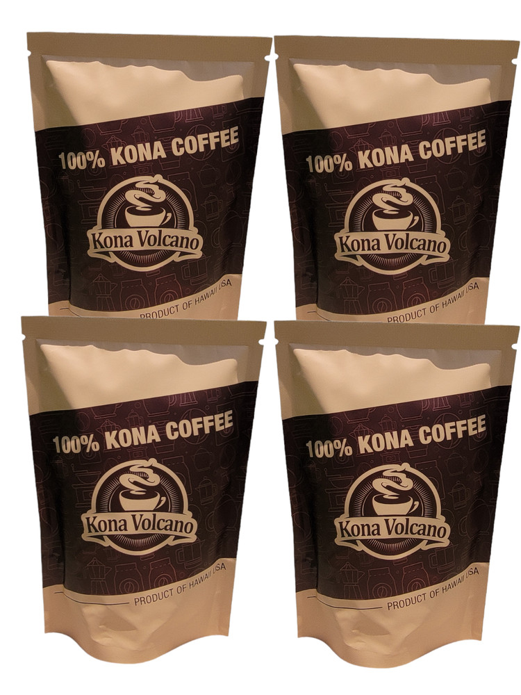 Ground Kona Volcano Coffee 2.0oz bag 4 Pack