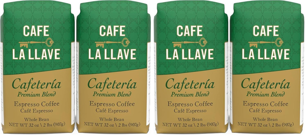 Whole Bean Espresso, Premium Dark Roast, 4-Pack, 32 Oz Bags