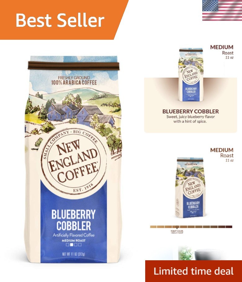 Blueberry Cobbler Medium Roast Coffee, 11oz – Gluten-Free Arabica Delight