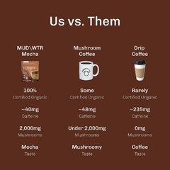 MUDWTR Organic Coffee Mocha Mushroom Coffee – 2.1oz