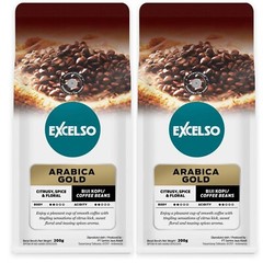 EXCELSO Indonesia Coffee Arabica Gold 200g Pack of 2 Whole Beans or Ground