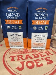 2 Packs Trader Joe’s Organic Decaf Fair Trade French Coffee Bean 13 oz Each Pack