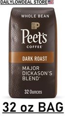 Peet’s Coffee Major Dickason’s Blend, Dark Roast Whole Bean Coffee, 32 oz Bag