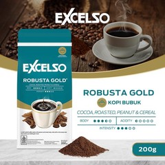 EXCELSO Indonesia Coffee Robusta Gold 200g Whole Beans or Ground Coffee
