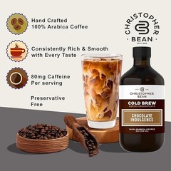 Christopher Bean Chocolate Indulgence Cold Brew Coffee Bottle-100% Arabica Beans