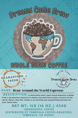 “Bean Around the World Espresso” 6 Bean Blend