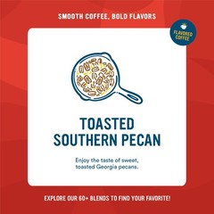 Whole Bean Coffee Toasted Southern Pecan 32 Oz Arabica Smooth Flavorful Roasted