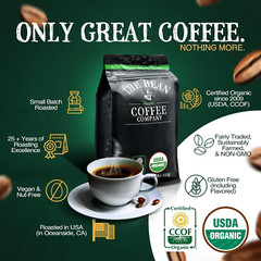 The Bean Organic Coffee Company Le Bean, Dark French Roast, Ground Coffee, 5-Pou