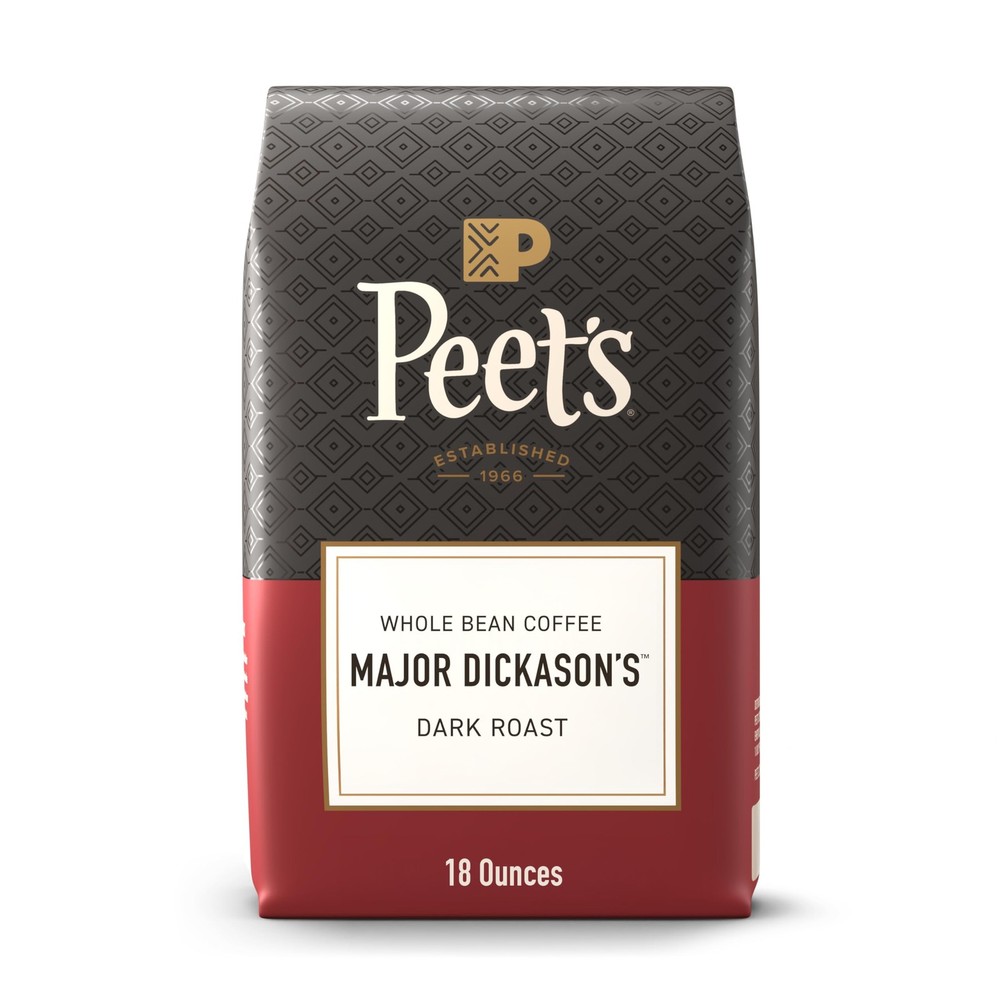 Peet’s Coffee, Dark Roast Whole Bean 18 Ounce (Pack of 1), Major Dickason’s