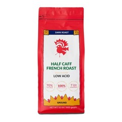 Puroast Low Acid Coffee Half Caff | Half Caff French Roast Ground | Dark Roast |