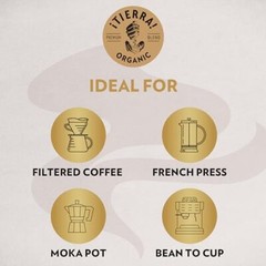 Organic Light Roast Arabica Coffee Blend, USDA/Canada Organic Certified, 2.2 Lb