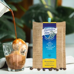 Plantation Blue 100% Blue Mountain Coffee Medium Roast Whole Beans 8 oz