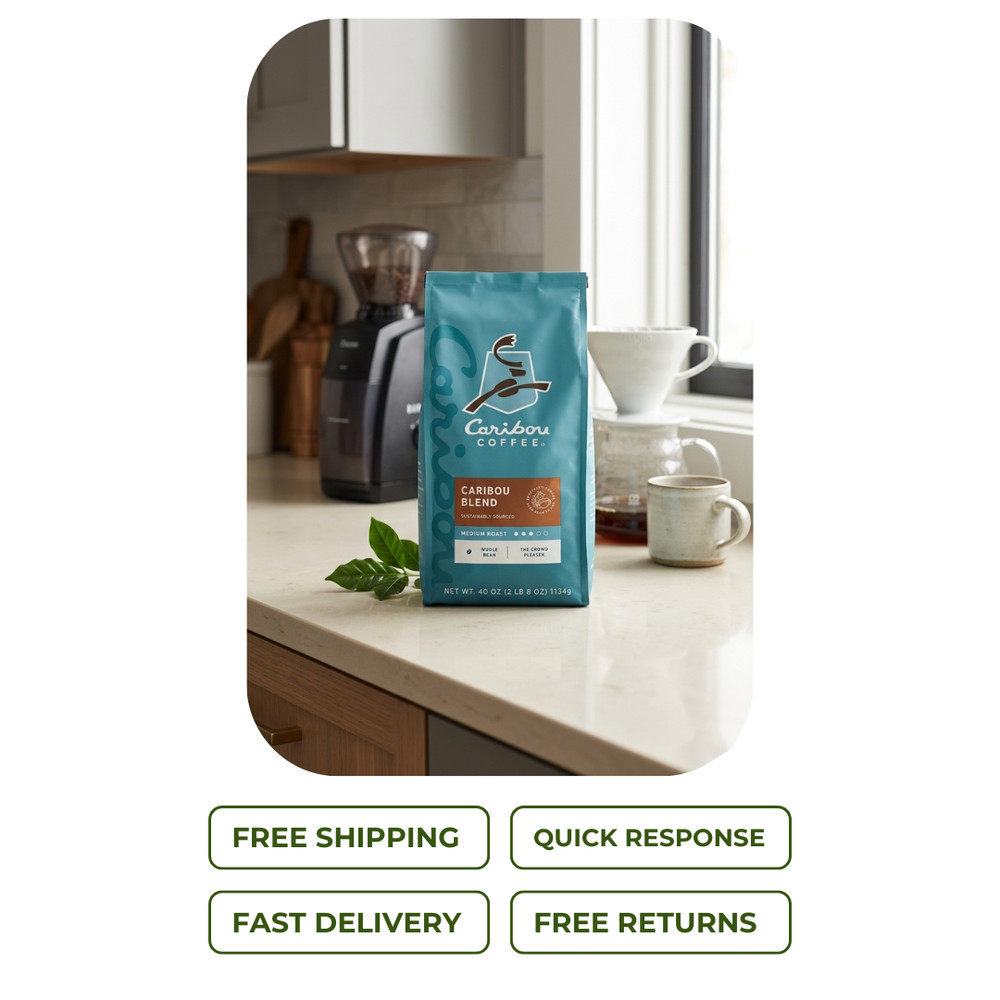 Caribou Coffee Whole Bean Caribou Blend 40 oz Free Shipping