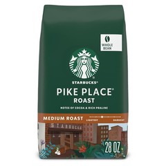 Starbucks Pike Place Roast Whole Bean Coffee Medium Roast 28 oz