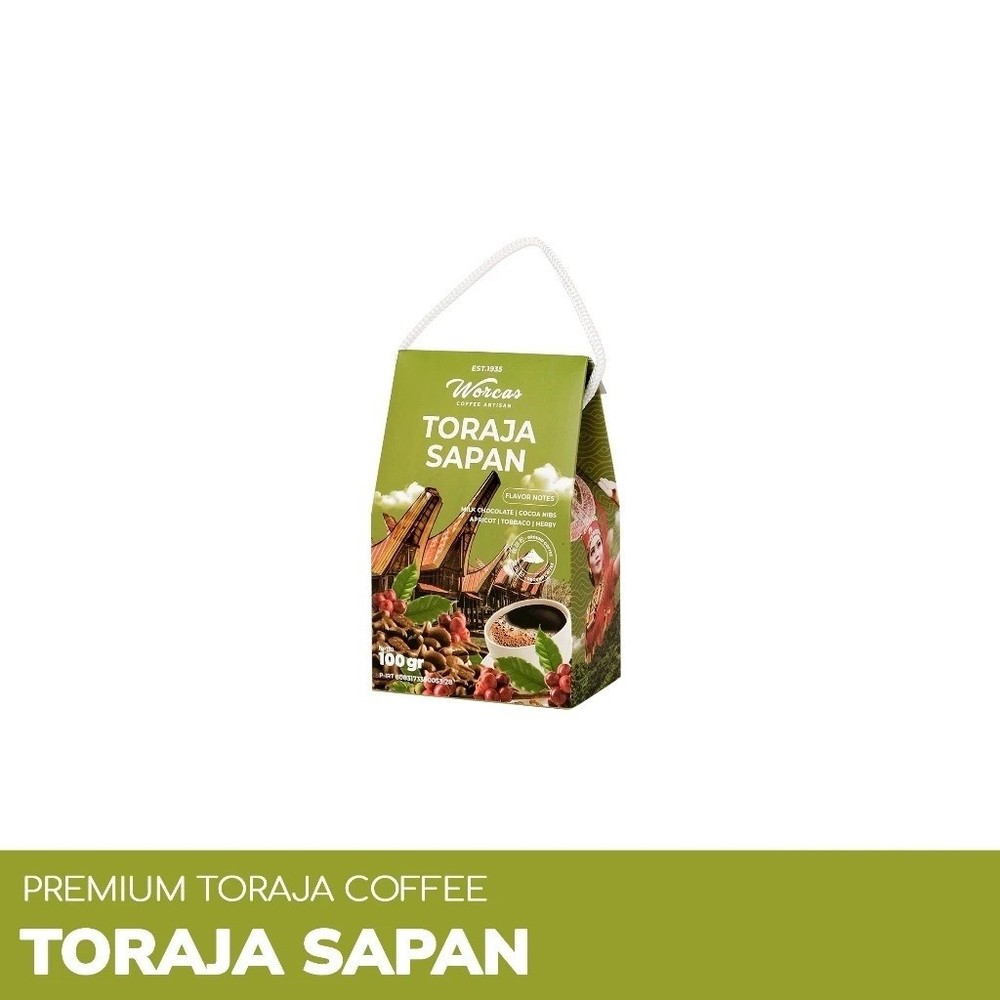 WORCAS Toraja Sapan 100g Arabica Coffee US Free Tax