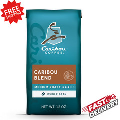 Caribou Coffee Caribou Blend Whole Bean Coffee Medium Roast 12 oz Arabica