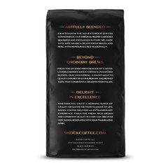 Shock Coffee Whole Bean the Strongest Caffeinated All-Natural Coffee 1 Pound