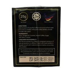 CaverFlo Natural Herbal Instant Coffee for Men Stamina 1 Box EXP 07/27 Free Ship