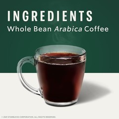 Starbucks Whole Coffee Beans, Dark Roast Hot or Iced Coffee, Espresso Roast, Six