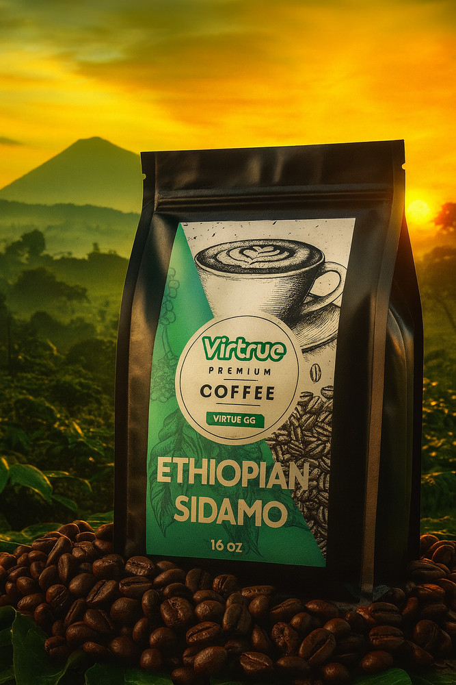 Ethiopian Sidamo Light Roast Coffee 16oz – Ground/Whole Bean – Fast Shipping