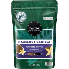 Zavida Coffee Whole Bean Coffee, Hazelnut Vanilla (32 Ounce)