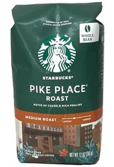 Starbucks Pike Place Roast Whole Bean Medium Roast Coffee 12 oz