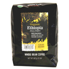 Kirkland Signature Organic Ethiopian Whole Bean Coffee – 2 lbs Fresh Roast