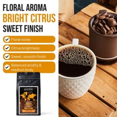 Ethiopian Yirgacheffe Whole Bean 12 Ounce Coffee Medium Roast Gourmet Fresh
