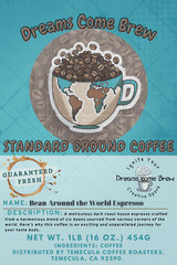 “Bean Around the World Espresso” 6 Bean Blend