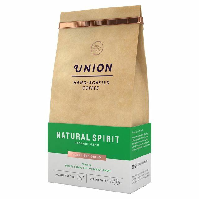 Union Coffee Organic Medium Roast Cafetiere Grind Blend – Natural Spirit – 200g