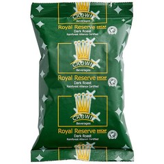 Crown Beverages Royal Reserve Sumatra Decaf Coffee Packet 2.75 oz. – 24/Case
