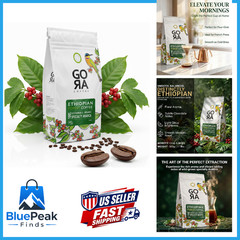 Go Ra Coffee Ethiopian Coffee Roast Whole Bean Single Origin Arabica 100