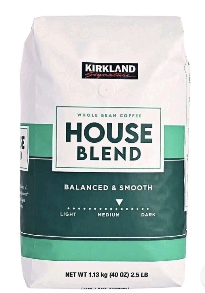 Kirkland Signature Balanced and Smooth House Blend Whole Bean Coffee, Medium…