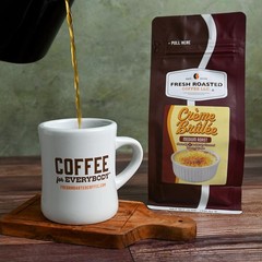 Crme Brle Flavored Coffee Medium Roast Kosher Whole Bean Dessert Drink 12 oz