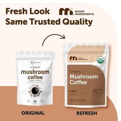 14 oz Certified Organic Instant Mushroom Coffee with Lion’s Mane & Reishi Blend