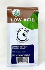 Simpatico Organic Low Acid: Medium Smooth Roast – Whole Bean