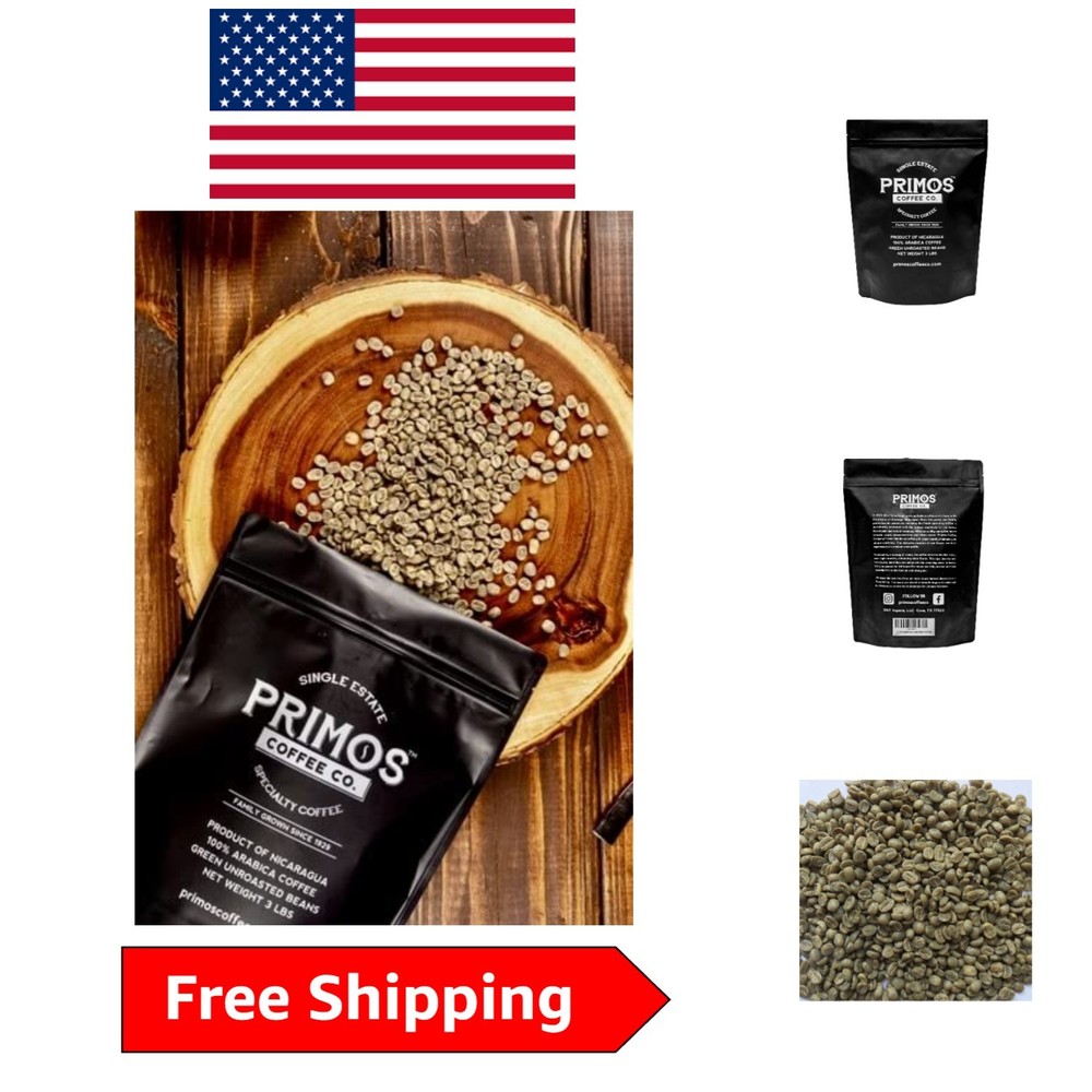 Sustainable Unroasted Green Coffee Beans – 3 Lb Caturra Arabica from Nicaragua
