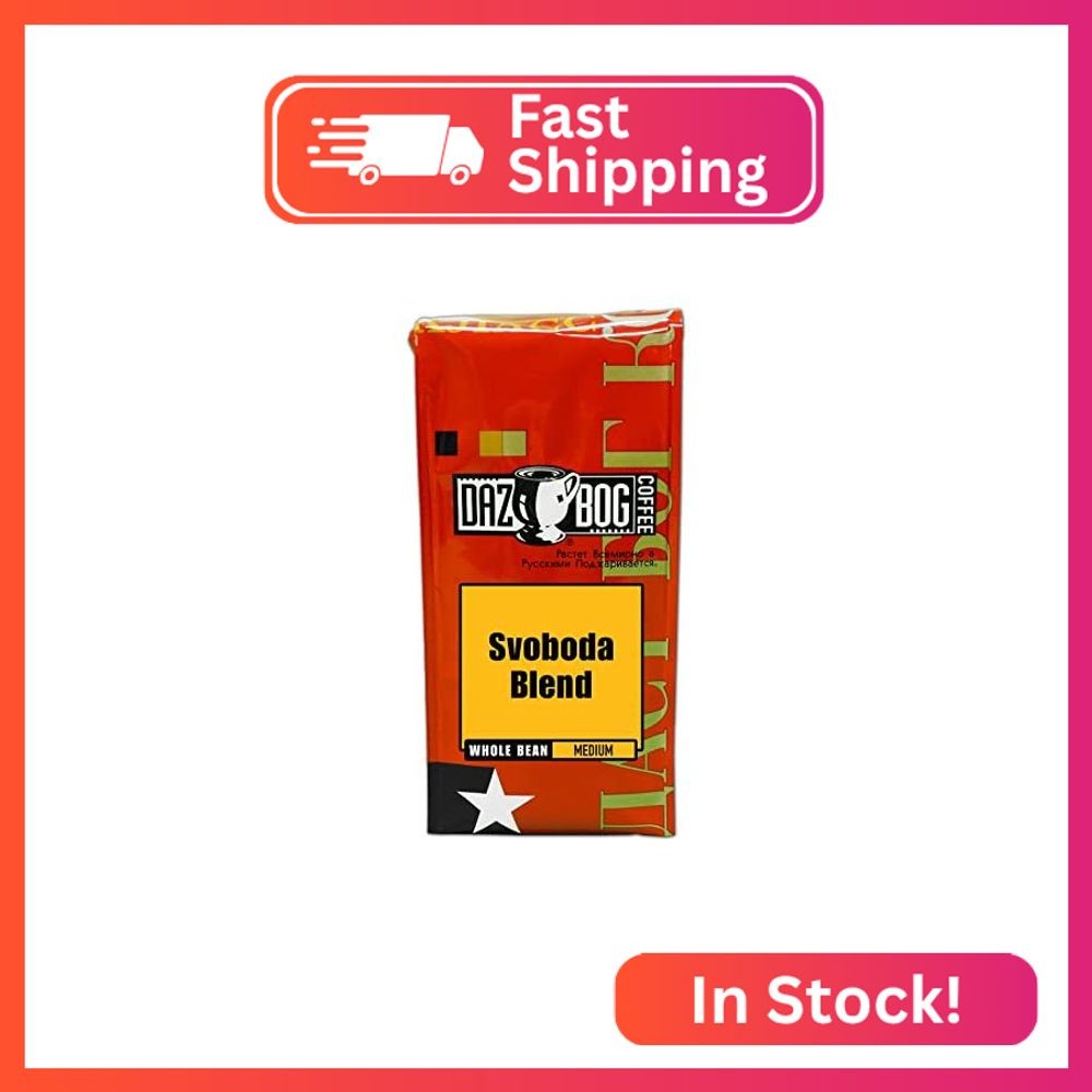 Dazbog Coffee | Svoboda Freedom Blend | Whole Bean | 12 oz. | Mild, Sweet Blend