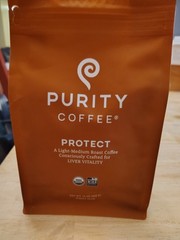 Purity Coffee PROTECT High Antioxidant Light-Medium Roast Whole Bean (12oz Bag)