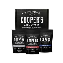 Bourbon Barrel Aged Coffee Ground Set Single Origin, 3 PCS 4 Ounce Pack Bag