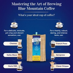 Plantation Blue 100% Blue Mountain Coffee Medium Roast Whole Beans 8 Oz