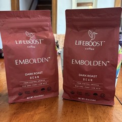 Lifeboost Coffee Embolden Dark Roast Coffee Beans 12oz 2pk