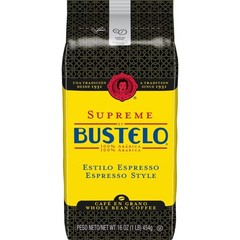 Cafe Bustelo Espresso Style Whole Bean Dark Roast Coffee – 16oz